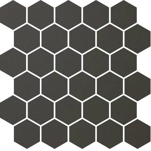 Метлахская мозаика на сетке hex.5 F1 Charcoal ANT 28,1х29,5см (чип 5,2х6см)