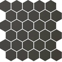 Метлахская мозаика на сетке hex.5 F1 Charcoal ANT 28,1х29,5см (чип 5,2х6см)