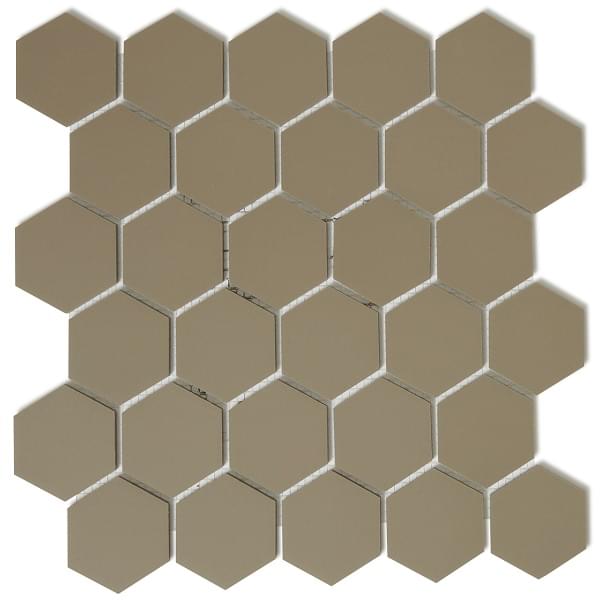 Метлахская мозаика на сетке hex.5 F1 Grey GRU 28,1х29,5см (чип 5,2х6см)