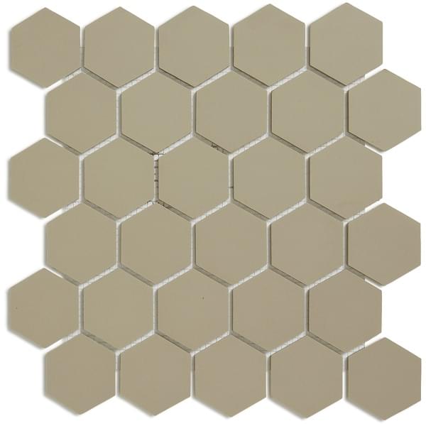 Метлахская мозаика на сетке hex.5 F1 Pale Grey GRP 28,1х29,5см (чип 5,2х6см)