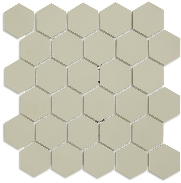 Метлахская мозаика на сетке hex.5 F1 Pearl Grey PER 28,1х29,5см (чип 5,2х6см)