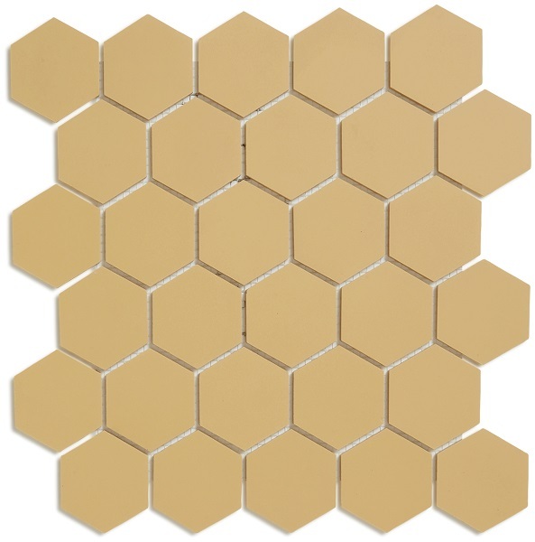 Метлахская мозаика на сетке hex.5 F1 Cognac COG 28,1х29,5см (чип 5,2х6см)
