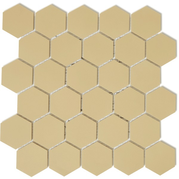 Метлахская мозаика на сетке hex.5 F1 Ivory IVO 28,1х29,5см (чип 5,2х6см)