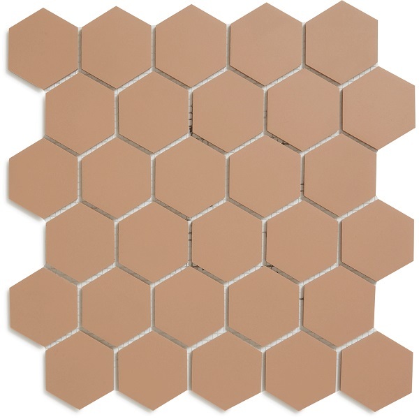 Метлахская мозаика на сетке hex.5 F1 Old Pink RSV 28,1х29,5см (чип 5,2х6см)