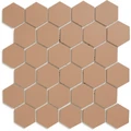 Метлахская мозаика на сетке hex.5 F1 Old Pink RSV 28,1х29,5см (чип 5,2х6см)