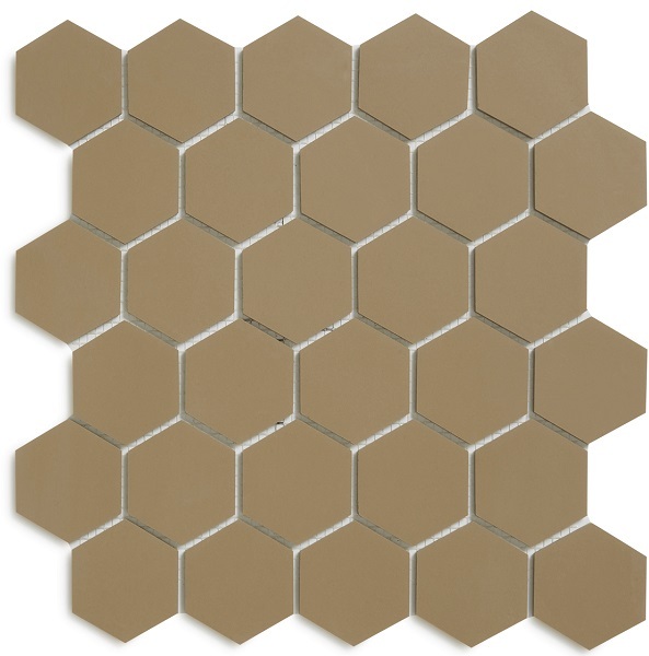 Метлахская мозаика на сетке hex.5 F1 Mole TAU 28,1х29,5см (чип 5,2х6см)