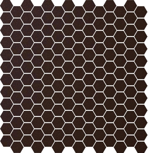 Метлахская мозаика на сетке hex.2,5 E1 Brown BRU 28,1х29,5см (чип 2,5х2,9см)
