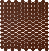 Метлахская мозаика на сетке hex.2,5 E1 Red ROU 28,1х29,5см (чип 2,5х2,9см)