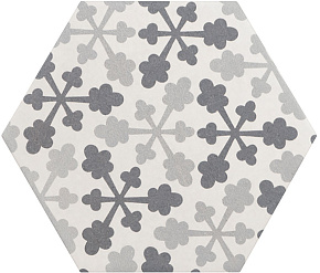 Керамогранит Equipe HEXATILE Harmony B&W Mate 17,5х20см (20 вариантов паттерна)