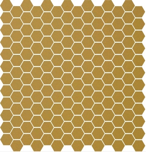 Метлахская мозаика на сетке hex.2,5 E1 Yellow JAU 28,1х29,5см (чип 2,5х2,9см)