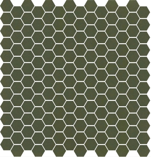 Метлахская мозаика на сетке hex.2,5 E1 Green Australian VEA  28,1х29,5см (чип 2,5х2,9см)