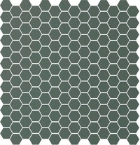 Метлахская мозаика на сетке hex.2,5 E1 Green VEU 28,1х29,5см (чип 2,5х2,9см)