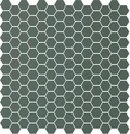 Метлахская мозаика на сетке hex.2,5 E1 Green VEU 28,1х29,5см (чип 2,5х2,9см)