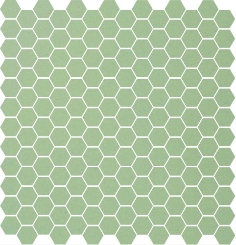 Метлахская мозаика на сетке hex.2,5 E1 Pistache PIS 28,1х29,5см (чип 2,5х2,9см)