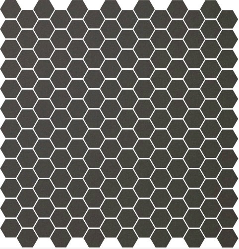 Метлахская мозаика на сетке hex.2,5 E1 Charcoal ANT 28,1х29,5см (чип 2,5х2,9см)