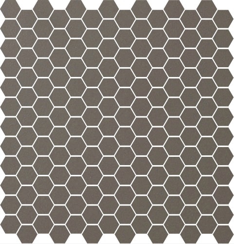 Метлахская мозаика на сетке hex.2,5 E1 Grey GRU 28,1х29,5см (чип 2,5х2,9см)