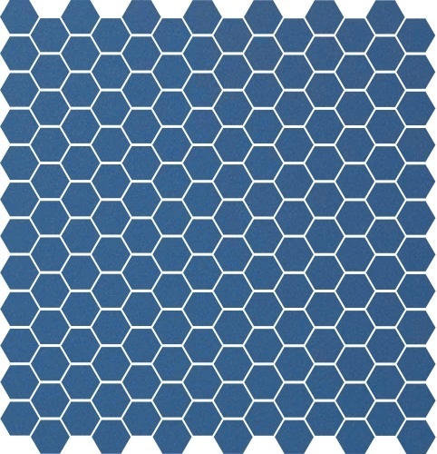 Метлахская мозаика на сетке hex.2,5 E1 Blue Moon BEN 28,1х29,5см (чип 2,5х2,9см)