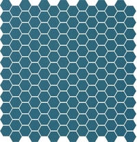 Метлахская мозаика на сетке hex.2,5 E1 Dark Blue BEF 28,1х29,5см (чип 2,5х2,9см)
