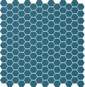 Метлахская мозаика на сетке hex.2,5 E1 Dark Blue BEF 28,1х29,5см (чип 2,5х2,9см)
