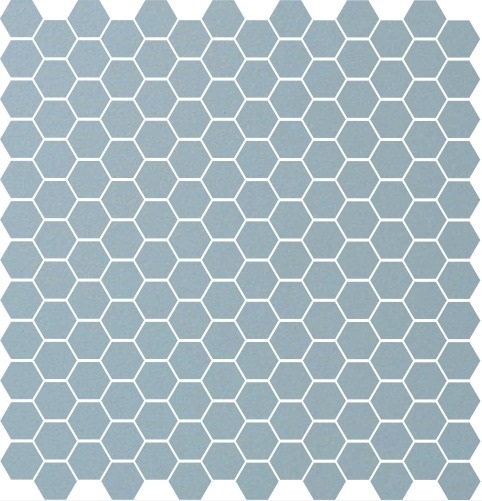 Метлахская мозаика на сетке hex.2,5 E1 Pale Blue BEP 28,1х29,5см (чип 2,5х2,9см)