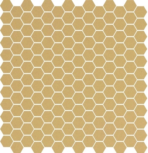 Метлахская мозаика на сетке hex.2,5 E1 Cognac COG 28,1х29,5см (чип 2,5х2,9см)