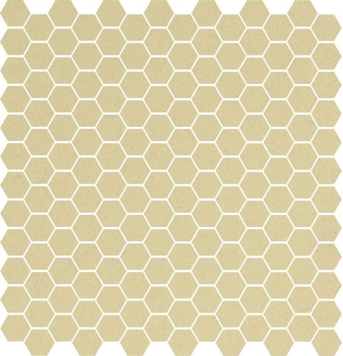 Метлахская мозаика на сетке hex.2,5 E1 Ivory IVO 28,1х29,5см (чип 2,5х2,9см)