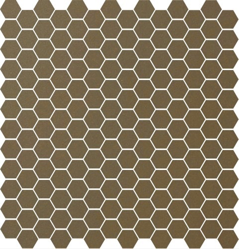 Метлахская мозаика на сетке hex.2,5 E1 Coffee CAF 28,1х29,5см (чип 2,5х2,9см)