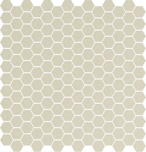 Метлахская мозаика на сетке hex.2,5 E1 White BAU 28,1х29,5см (чип 2,5х2,9см)