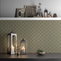 Керамическая плитка Kerama Marazzi АРАБЕСКИ МАРОККО KM2630M0051N зелёный матовый 26x30см