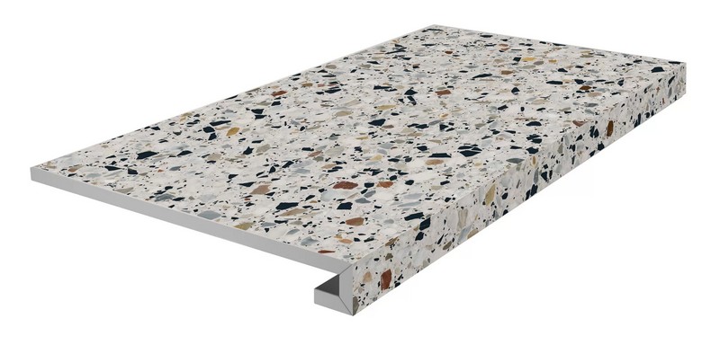 Фронтальная ступень Kerama Marazzi БРИЧИОЛА KM6060G0001RGCF клееная белый матовый обрезной 33x60см