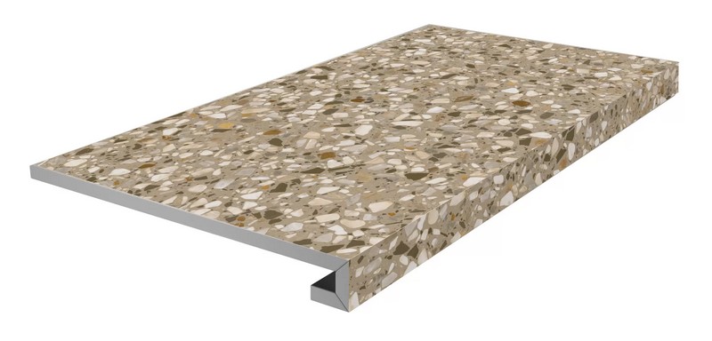 Фронтальная ступень Kerama Marazzi БРИЧИОЛА KM6060G0041RGCF клееная бежевый матовый обрезной 33x60см