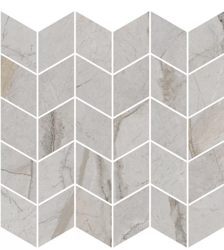 Керамическая мозаика Kerama Marazzi ИФРАН KMD2MSM007BR мозаичный серый светлый глянцевый обрезной 30x31,2см