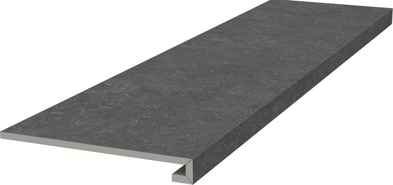 Фронтальная ступень Kerama Marazzi КАСАБЛАНКА KM6012G0141RGCF клееная HP антрацит матовый обрезной 33х119,5см