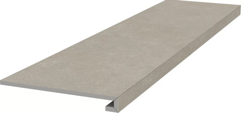 Фронтальная ступень Kerama Marazzi КАСАБЛАНКА KM6012G0201RGCF клееная HP серый светлый матовый обрезной 33х119,5см
