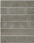 Керамическая плитка Kerama Marazzi МАЖОРЕЛЬ KMP3STA004RN6X Панно серый глянцевый 28,5х36см