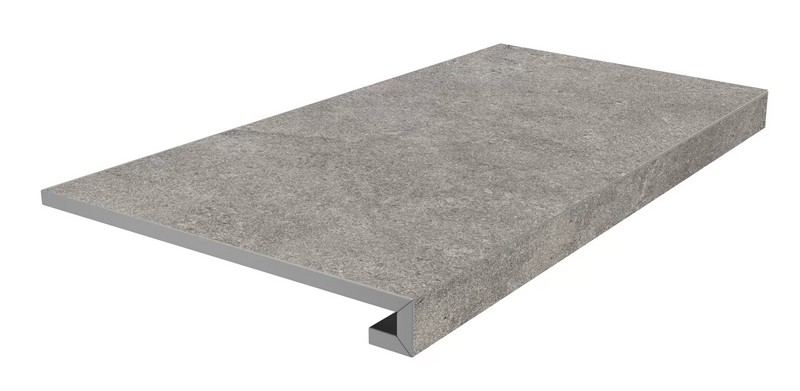 Фронтальная ступень Kerama Marazzi ПОРТЛЕНД KM8080G0041RGCF клееная серый матовый обрезной 33х80см