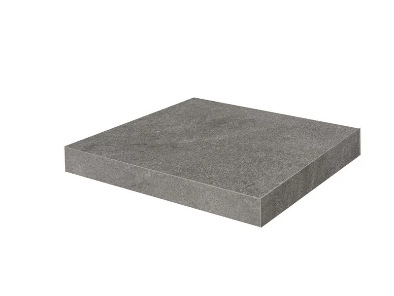 Ступень угловая Kerama Marazzi ПОРТЛЕНД KM8080G0051RGCA клееная серый тёмный матовый обрезной 33х33см