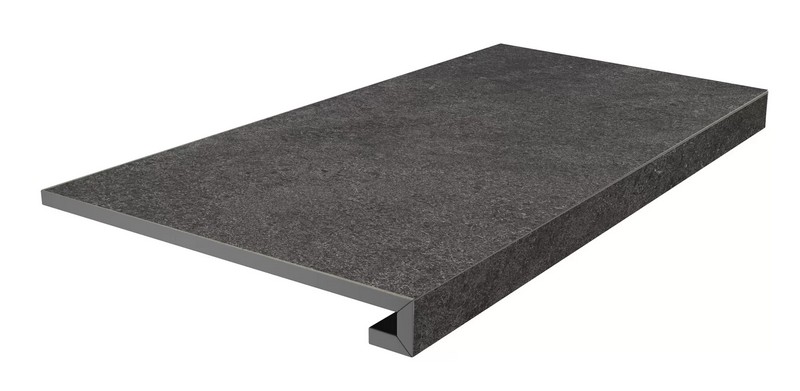 Фронтальная ступень Kerama Marazzi ПОРТЛЕНД KM8080G0061RGCF клееная антрацит матовый обрезной 33х80см