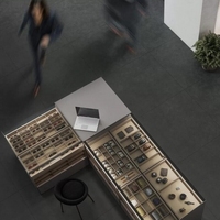 Керамогранит Kerama Marazzi ПРО ЧЕМЕНТО KM1212G0051R антрацит матовый обрезной 119,5х119,5см
