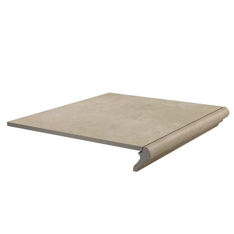 Фронтальная ступень Kerama Marazzi ХАДДУ KM4040G0001NGTF бежевый матовый 34х40,2см