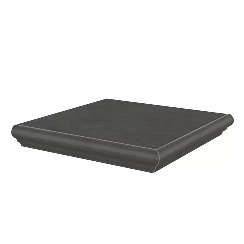 Ступень угловая Kerama Marazzi ХАДДУ KM4040G0041NGTA серый тёмный матовый 34х34см