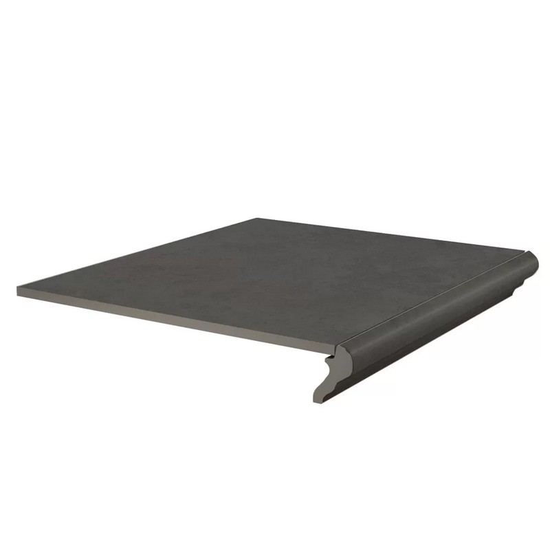 Фронтальная ступень Kerama Marazzi ХАДДУ KM4040G0041NGTF серый тёмный матовый 34х40,2см