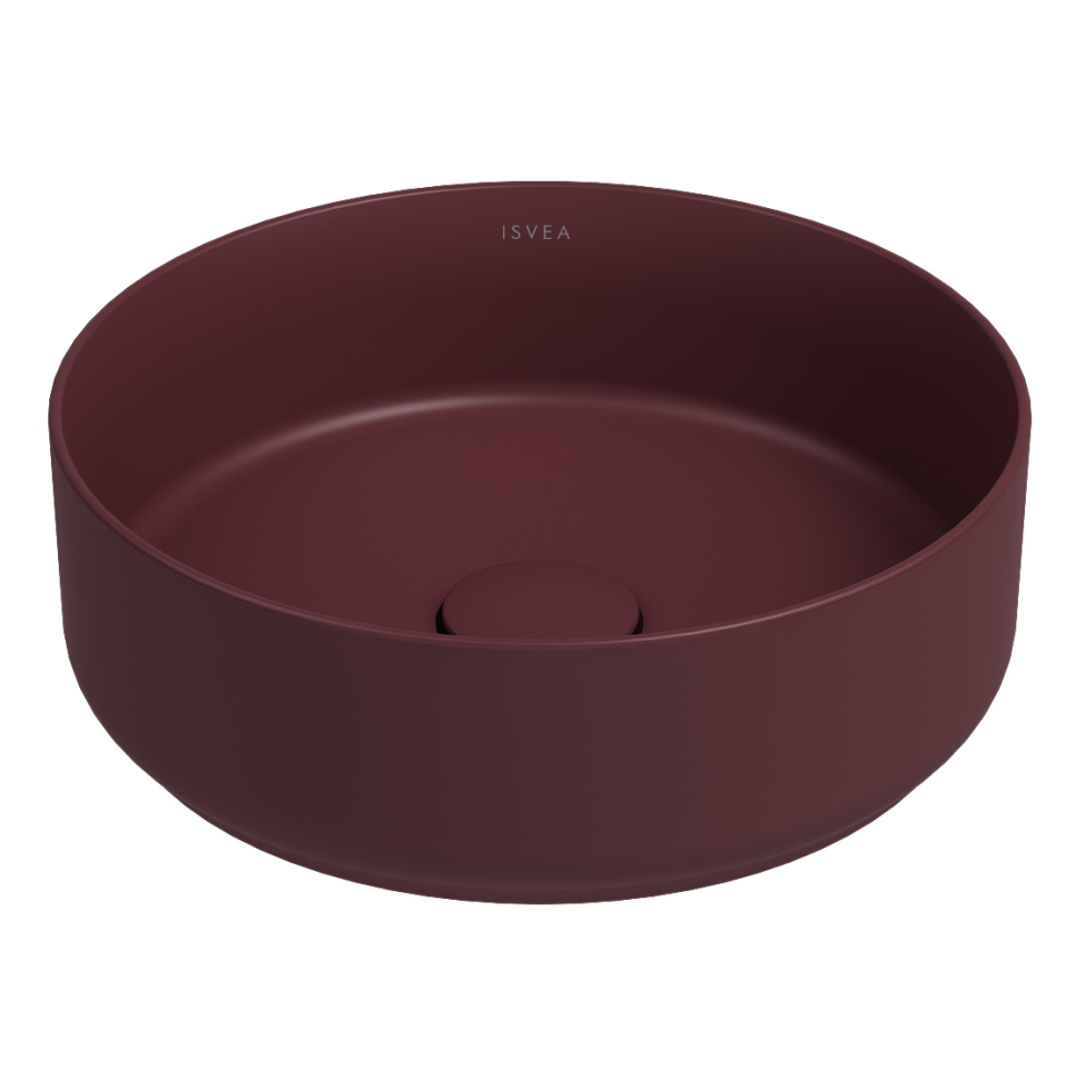 Раковина накладная ISVEA Infinity 10NF65036-2R бордовый матовый 360х360мм