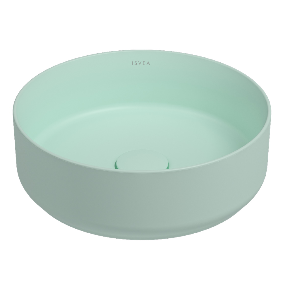 Раковина накладная ISVEA Infinity 10NF65036-2T мятно зеленый матовый 360х360мм