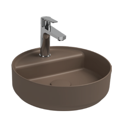 Раковина накладная ISVEA Infinity 10NF65042-2H коричневый матовый 420х420мм