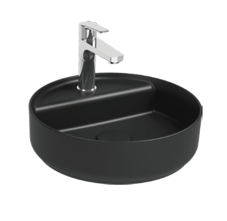 Раковина накладная ISVEA Infinity 10NF65042-2N черный матовый 420х420мм