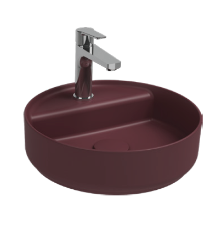 Раковина накладная ISVEA Infinity 10NF65042-2R бордовый матовый 420х420мм