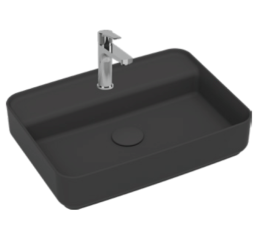 Раковина накладная ISVEA Infinity 10NF66055-2C антрацит матовый 400х550мм
