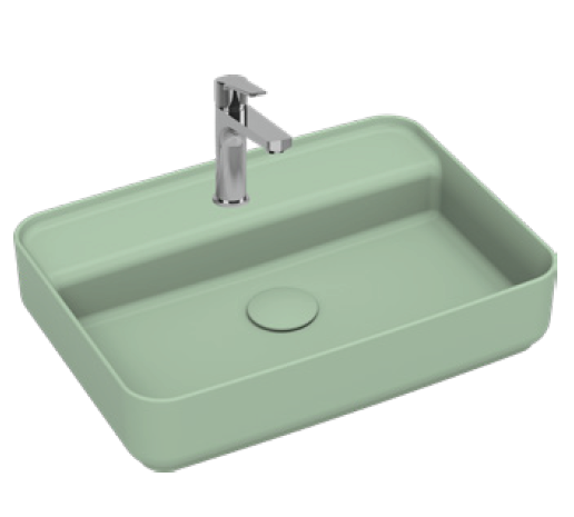 Раковина накладная ISVEA Infinity 10NF66055-2T мятно-зеленый матовый 400х550мм