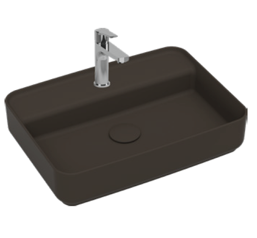 Раковина накладная ISVEA Infinity 10NF66055-2H коричневый матовый 400х550мм